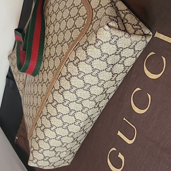 GUCCI PLUS VINTAGE 70’S WEB SHERRY TOTE FROM LIMITED RUN GUCCI PLUS COLLECTION - Picture 16 of 17